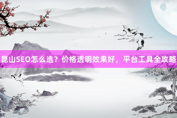 昆山SEO怎么选？价格透明效果好，平台工具全攻略