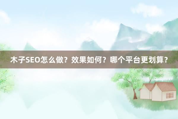 木子SEO怎么做?效果如何?哪个平台更划算?