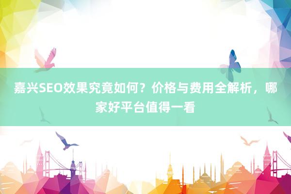 嘉兴SEO效果究竟如何？价格与费用全解析，哪家好平台值得一看